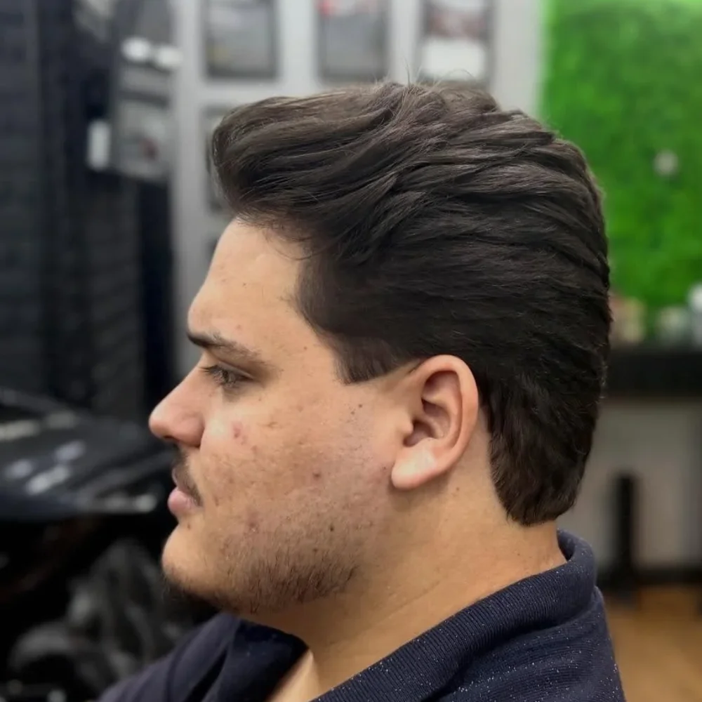 Depois: Desondulação na Duck's Barber